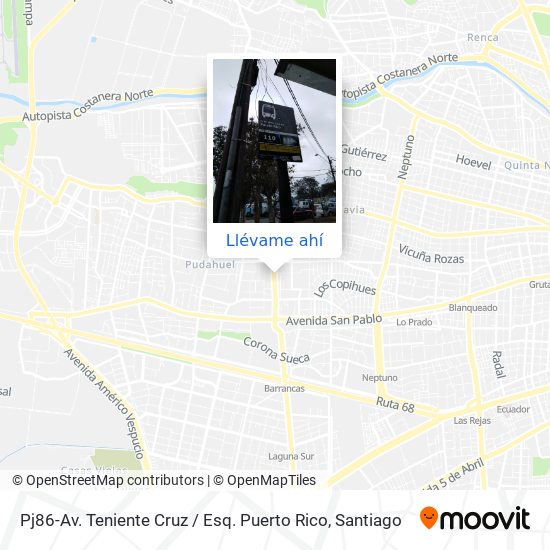 Mapa de Pj86-Av. Teniente Cruz / Esq. Puerto Rico