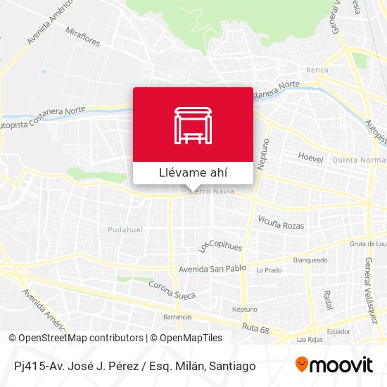 Mapa de Pj415-Av. José J. Pérez / Esq. Milán