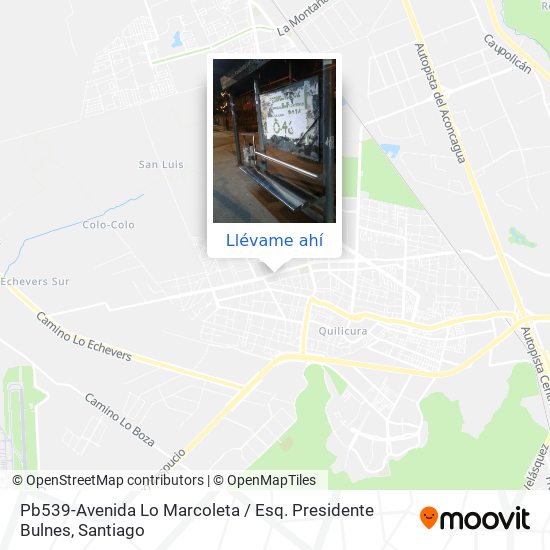 Mapa de Pb539-Avenida Lo Marcoleta / Esq. Presidente Bulnes