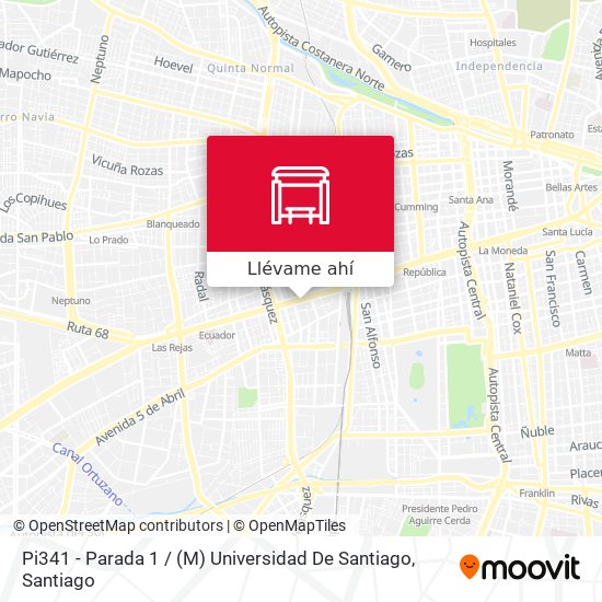 Mapa de Pi341 - Parada 1 / (M) Universidad   De Santiago