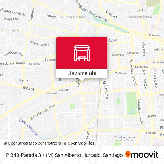 Mapa de Pi340-Parada 3 / (M) San Alberto Hurtado