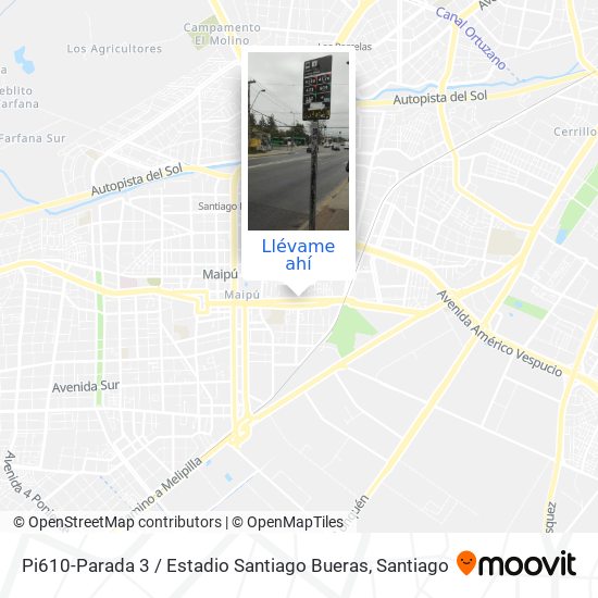 Mapa de Pi610-Parada 3 / Estadio Santiago Bueras