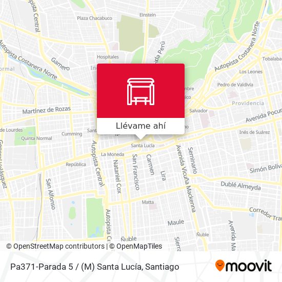 Mapa de Pa371-Parada 5 / (M) Santa Lucía
