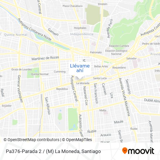 Mapa de Pa376-Parada 2 / (M) La Moneda