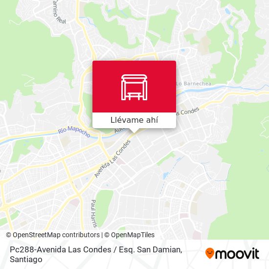 Mapa de Pc288-Avenida Las Condes / Esq. San Damian