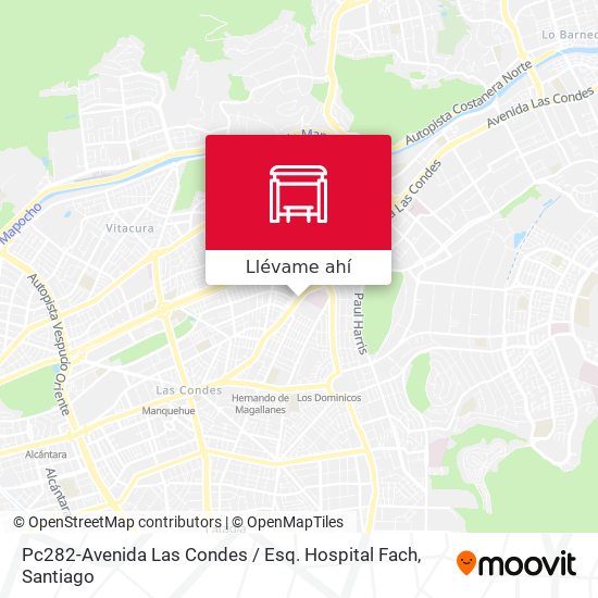 Mapa de Pc282-Avenida Las Condes / Esq. Hospital Fach