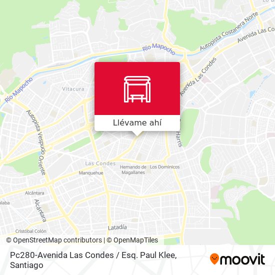 Mapa de Pc280-Avenida Las Condes / Esq. Paul Klee