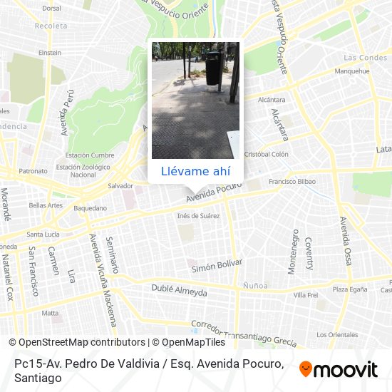 Mapa de Pc15-Av. Pedro De Valdivia / Esq. Avenida Pocuro