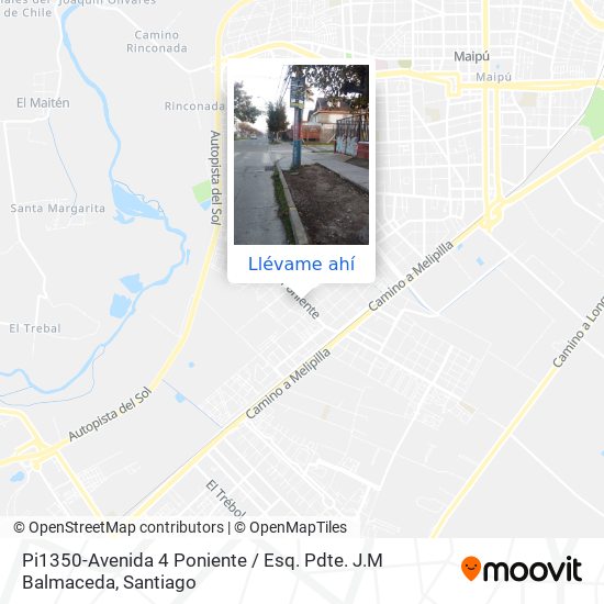 Mapa de Pi1350-Avenida 4 Poniente / Esq. Pdte. J.M Balmaceda
