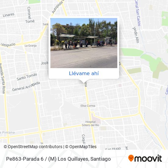Mapa de Pe863-Parada 6 / (M) Los Quillayes