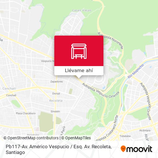 Mapa de Pb117-Av. Américo Vespucio / Esq. Av. Recoleta