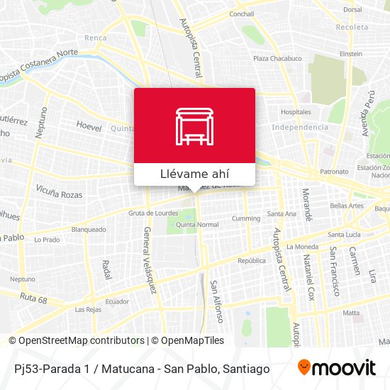 Mapa de Pj53-Parada 1 / Matucana - San Pablo