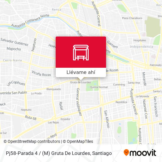 Mapa de Pj58-Parada 4 / (M) Gruta De Lourdes