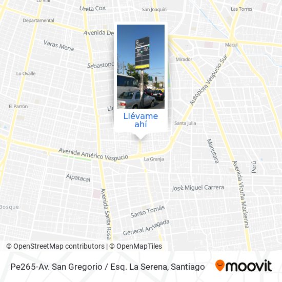 Mapa de Pe265-Av. San Gregorio / Esq. La Serena