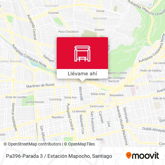 Mapa de Pa396-Parada 3 / Estación Mapocho