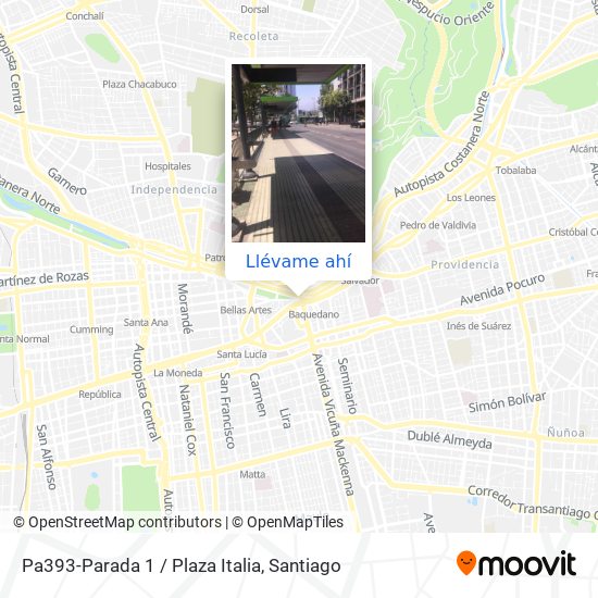 Mapa de Pa393-Parada 1 / Plaza Italia