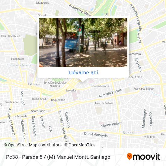 Mapa de Pc38 - Parada 5 / (M) Manuel Montt