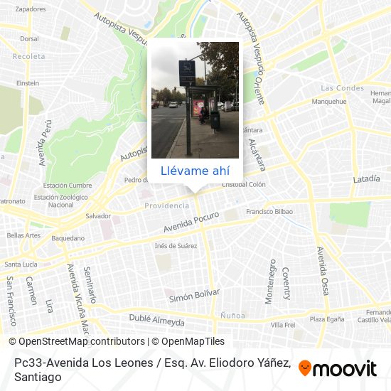 Mapa de Pc33-Avenida Los Leones / Esq. Av. Eliodoro Yáñez