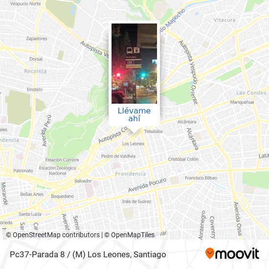 Mapa de Pc37-Parada 8 / (M) Los Leones