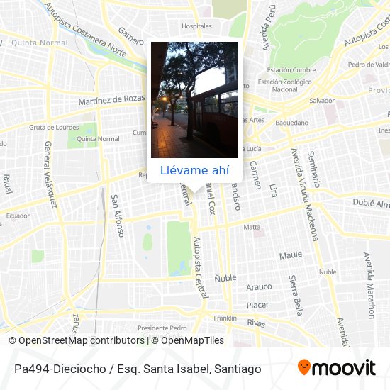 Mapa de Pa494-Dieciocho / Esq. Santa Isabel