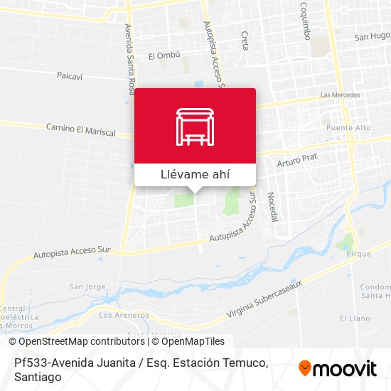 Mapa de Pf533-Avenida Juanita / Esq. Estación Temuco