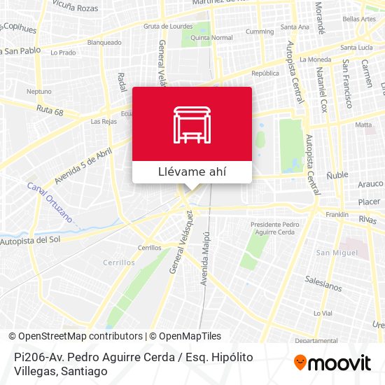 Mapa de Pi206-Av. Pedro Aguirre Cerda / Esq. Hipólito Villegas