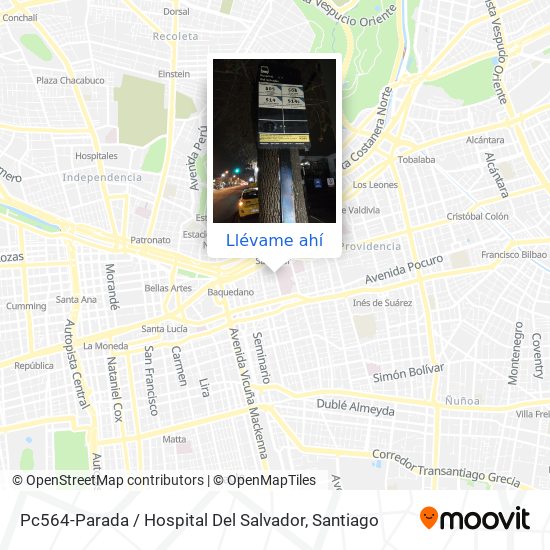 Mapa de Pc564-Parada / Hospital Del Salvador