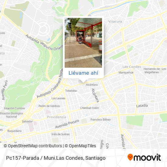 Mapa de Pc157-Parada / Muni.Las Condes