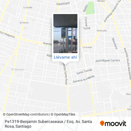 Mapa de Pe1319-Benjamín Subercaseaux / Esq. Av. Santa Rosa