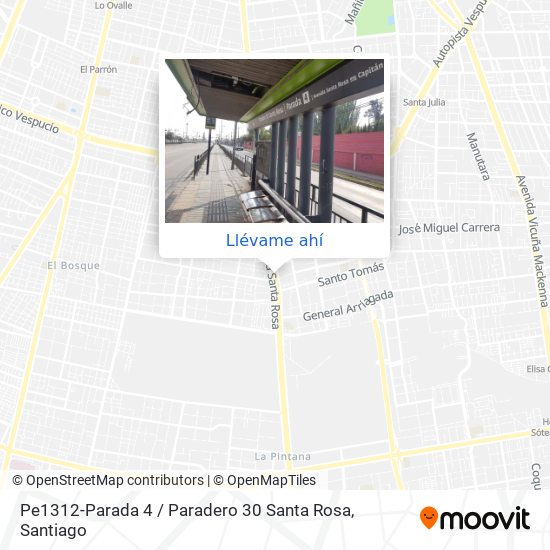 Mapa de Pe1312-Parada 4 / Paradero 30 Santa Rosa