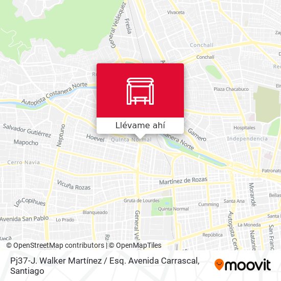 Mapa de Pj37-J. Walker Martínez / Esq. Avenida Carrascal