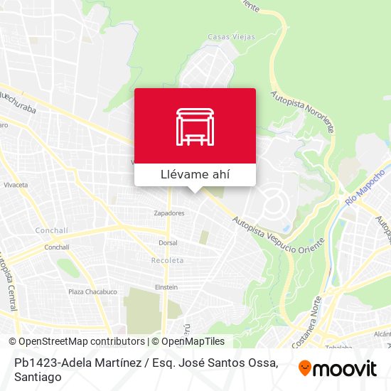 Mapa de Pb1423-Adela Martínez / Esq. José Santos Ossa