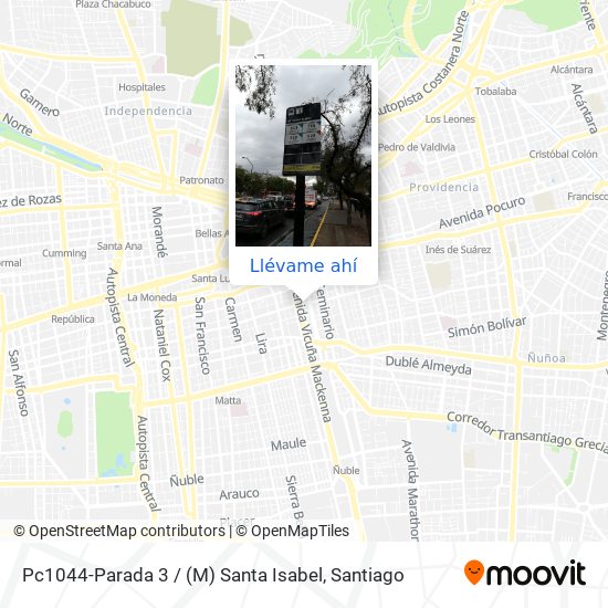Mapa de Pc1044-Parada 3 / (M) Santa Isabel