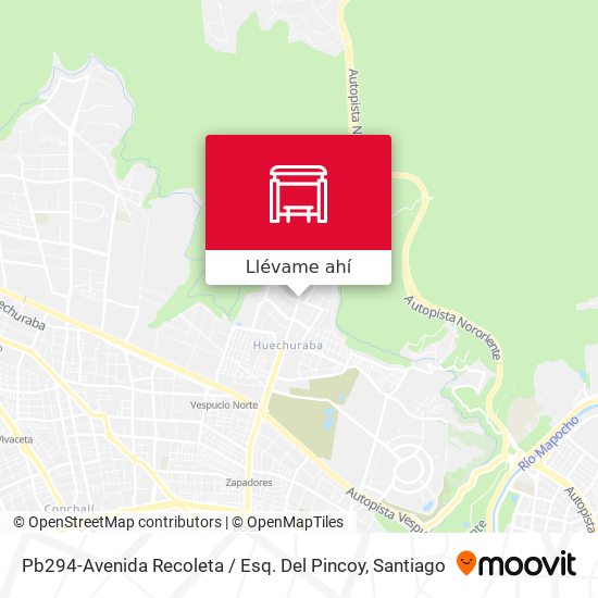 Mapa de Pb294-Avenida Recoleta / Esq. Del Pincoy