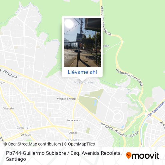 Mapa de Pb744-Guillermo Subiabre / Esq. Avenida Recoleta
