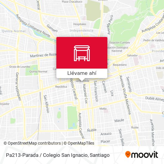 Mapa de Pa213-Parada / Colegio San Ignacio