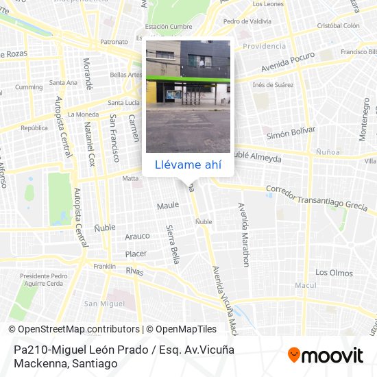 Mapa de Pa210-Miguel León Prado / Esq. Av.Vicuña Mackenna