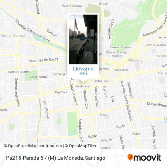 Mapa de Pa215-Parada 5 / (M) La Moneda