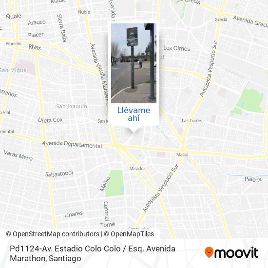 Mapa de Pd1124-Av. Estadio Colo Colo / Esq. Avenida Marathon