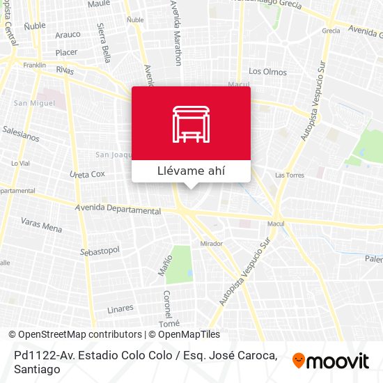 Mapa de Pd1122-Av. Estadio Colo Colo / Esq. José Caroca