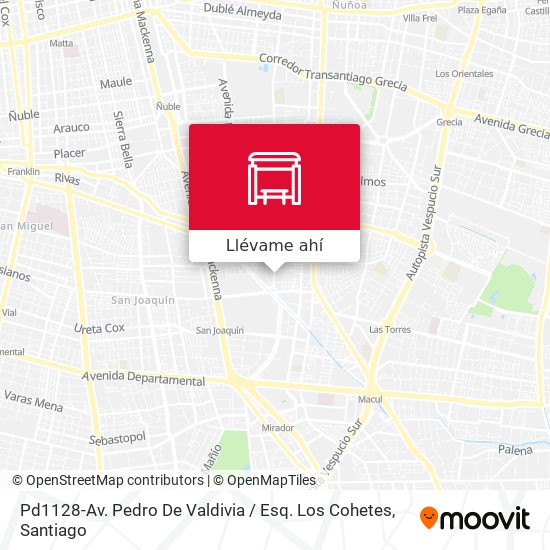 Mapa de Pd1128-Av. Pedro De Valdivia / Esq. Los Cohetes