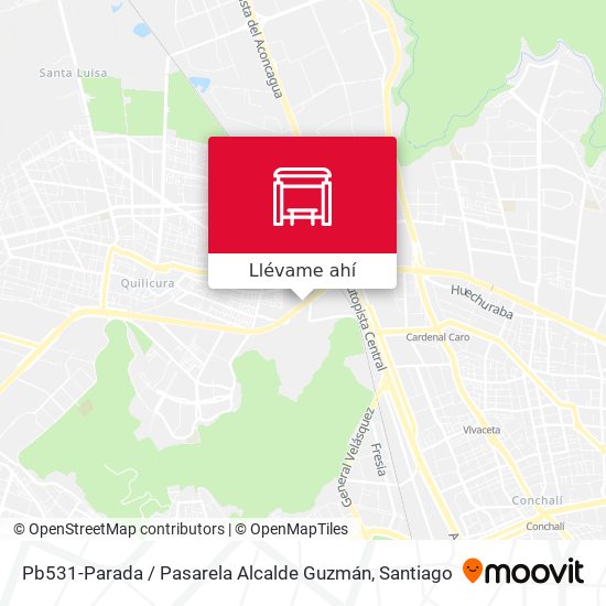 Mapa de Pb531-Parada / Pasarela Alcalde Guzmán