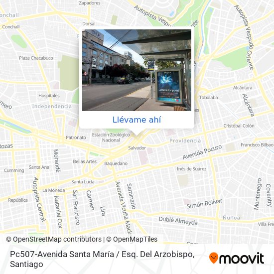 Mapa de Pc507-Avenida Santa María / Esq. Del Arzobispo