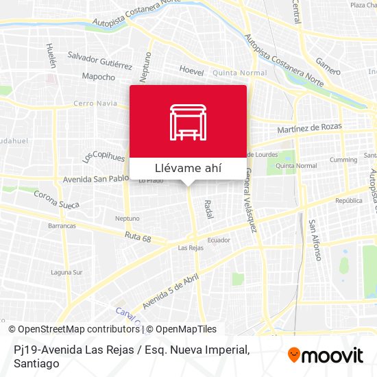Mapa de Pj19-Avenida Las Rejas / Esq. Nueva Imperial