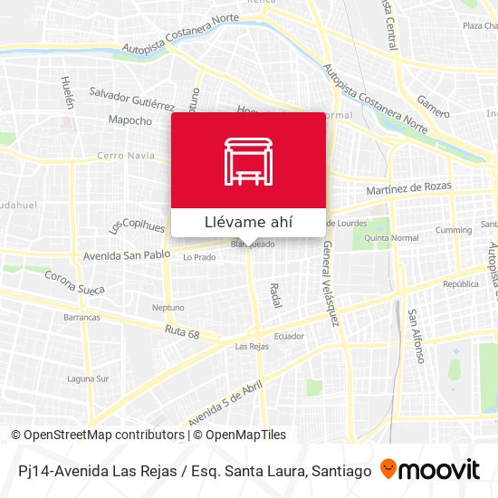 Mapa de Pj14-Avenida Las Rejas / Esq. Santa Laura