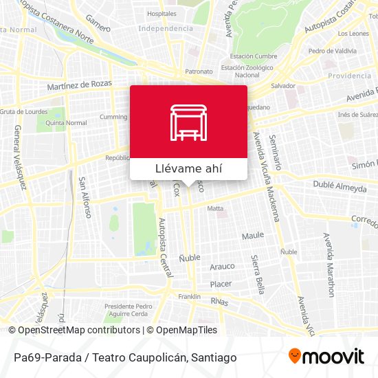 Mapa de Pa69-Parada / Teatro Caupolicán