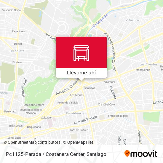 Mapa de Pc1125-Parada / Costanera Center