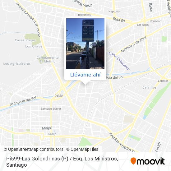 Mapa de Pi599-Las Golondrinas (P) / Esq. Los Ministros