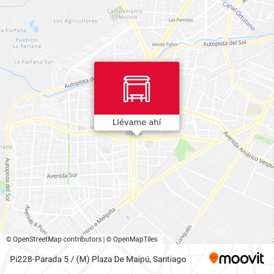 Mapa de Pi228-Parada 5 / (M) Plaza De Maipú