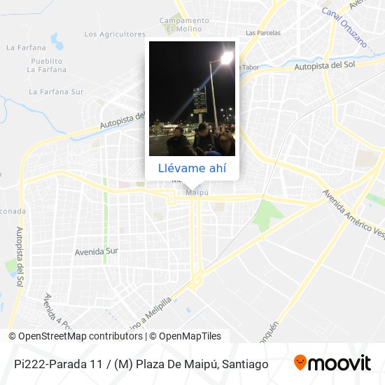 Mapa de Pi222-Parada 11 / (M) Plaza De Maipú
